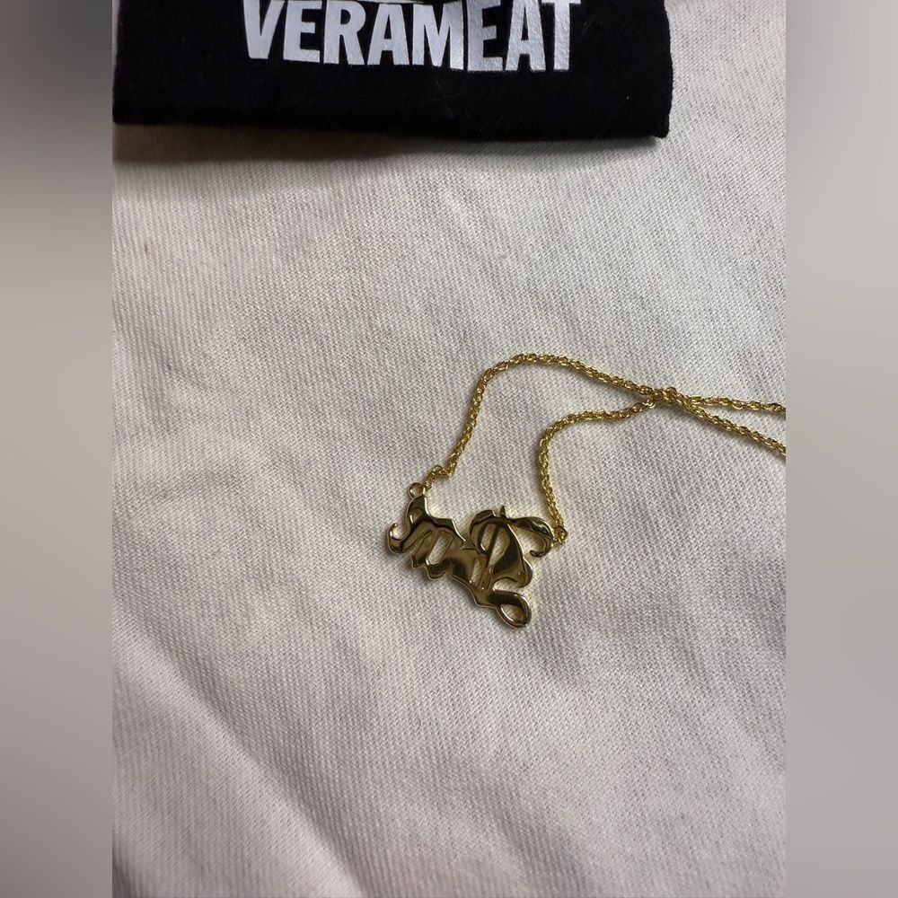 New with Tags Sterling Silver Plated with 14K Gold Verameat Bae Choker Necklace - Picture 2 of 7